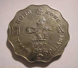 Elizabeth II - 2 Dollars 1990 - Hong Kong