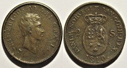Frederik VI Denmark - 2 Skilling 1810 - Filling
