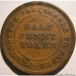 George III - HalfPenny Token 1812 H - Trade & Navigation