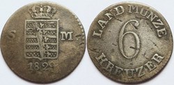 Bernhard II - 6 Kreuzer 1829 - Duchy of Saxe-Meiningen