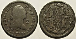 1798 - 2 Maravedis Segovia - Carlos IV de España