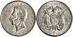 Ecuador - 5 Sucres 1944