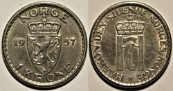 Haakon VII of Norway - 1 Krone 1957