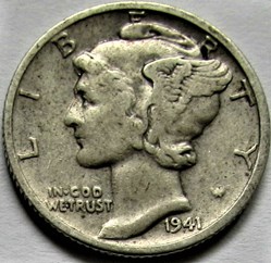 1941 Denver Dime