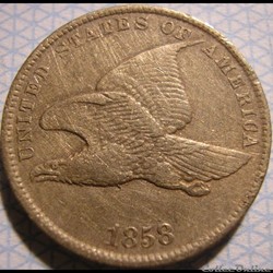 1858 Cent One - Doubling