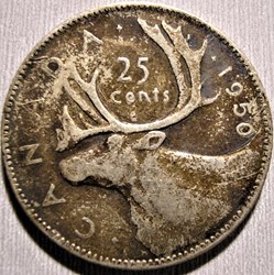 George VI - 25 Cents 1950