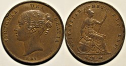 Victoria - One Penny 1854 - Kingdom of Great Britain - Variety (2)