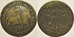 Henri IV à cheval - 1596, Jeton de Nuremberg (var)