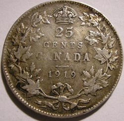 George V - 25 Cents 1919