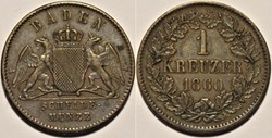 Friedrich I - Kreuzer 1860 - Grand-Duchy of Baden