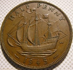 George VI - Half Penny 1945 - UK