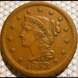 1853 One Cent