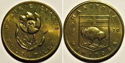 Manitoba - Provincial Arms and Flowers 1965-68, Shell Oil Token
