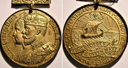 George V & Mary - 1911 Coronation Gilt Medal Drakkar, UK