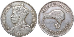 George V - One Florin 1933 - New Zealand