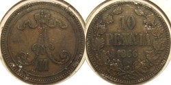 Alexander II of Russia - 10 Penniä 1866, Grand Duchy of Finland