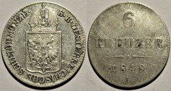 Franz Joseph I - 6 Kreutzer 1849 Wien, Austrian Empire (2ex.)