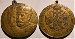 George V & Mary - 1911 Coronation Medal, Commemoration to Dublin. UK