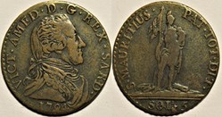 1794 Royaume de Sardaigne, 5 Soldi - Victor-Amédée III de Savoie (ex.2)