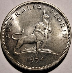 Elizabeth II - One Florin 1954 Royal Visit - Australia