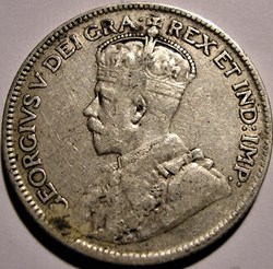 George V - 25 Cents 1919 Newfoundland