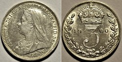 Victoria - 3 pence 1900 Kingdom of Great Britain (ex.2)