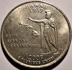 2008 D Quarter Dollar - Hawaii State