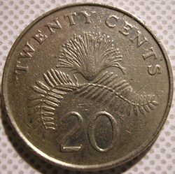 Singapore - 20 Cents 1987
