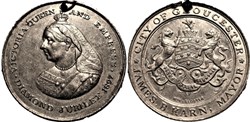 Victoria - 1897 Diamond Jubilee Medal, Gloucester, England