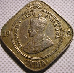 George V - 2 Annas 1919 Calcutta - British India