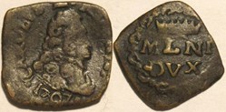 1707 Ducato di Milano, 1 Quattrino - Karl VI Holy Roman Emperor
