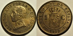 1912 - 1 Centimo - Alfonso XIII de España