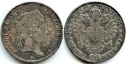 1845 Milano - 20 Kreuzer - Ferdinand I of Austria