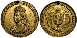 Victoria - 1887 Golden Jubilee Medal, Saffron Walden - Great Britain