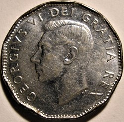 George VI - Five Cents 1952