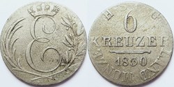 Ernst I - 6 Kreuzer 1830 - Duchy of Saxe-Coburg and Gotha