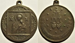 Notre-Dame du Perpétuel Secours & Retour de Mission - Médaillion par Poncet c.1890
