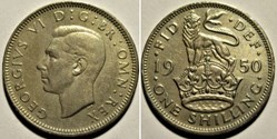 George VI - One Shilling 1950 - Scotland