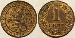 Willem III of Nederland - 1 Cent 1883