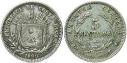 Costa Rica - 5 Centavos 1890