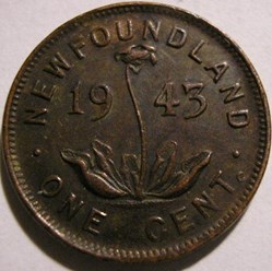 George VI - 1 Cent 1943C Newfoundland