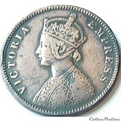 Victoria - Half Anna 1877 - British India