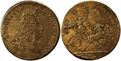 Louis XIV - c.1700 Jeton Aurora, Late Cuncta Profundit