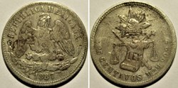 México - 25 Centavos 1887 Mo
