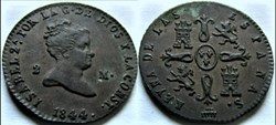 1844 Segovia, 2 Maravedis - Isabel II España