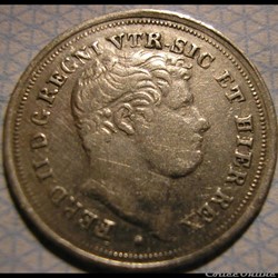 1838 Royaume de Naples, 5 Grana / Mezzo Carlino - Ferdinando II