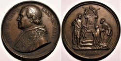 Pope Pivs IX - Jubilee Commemoration Medal 1871 Vatican