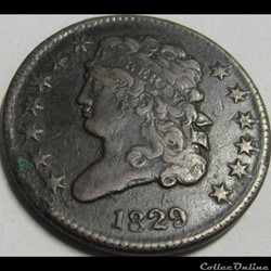 1829 Classic Head Half Cent