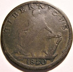 Hibernicus - 1820 HalfPenny Token - Ireland