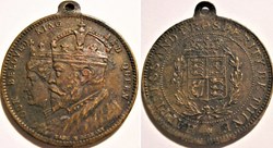 Edward VII & Alexandra - Medalet, the wishes of beloved monarchs of UK